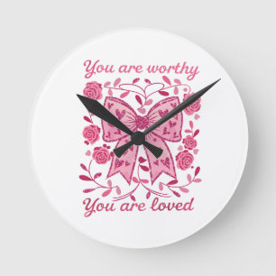 Horloge Ronde Cadeau de la Saint-Valentin Vous êtes aimé