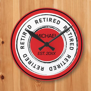 Horloge Ronde Cadeau de retraite pour retraité 