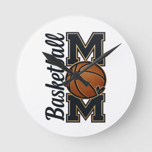 Horloge Ronde Cadeau de sports de jour de match de basket-ball m