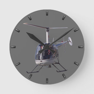 Horloge Ronde Cadeau d'horloge murale d'hélicoptère de vol