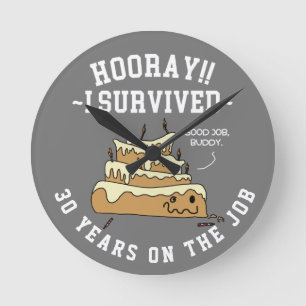 Horloge Ronde Cadeau personnalisé pour l'anniversaire de travail