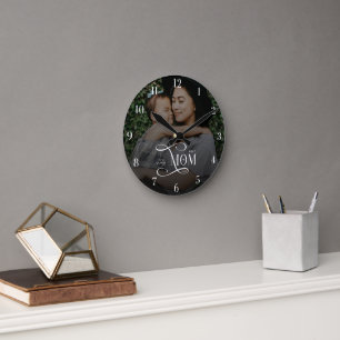 Horloge Ronde Cadeau Photo Meilleure Maman de Tous les Temps pou
