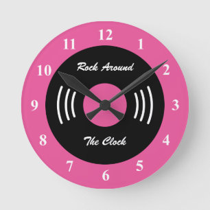Horloge Ronde Cadran mural personnalisé rock and roll