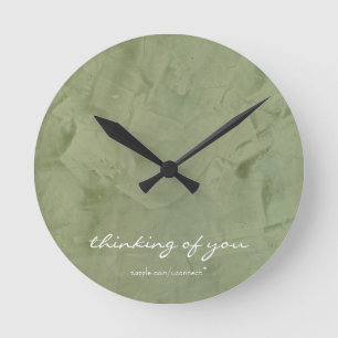 Horloge Ronde Cadran mural Thinking Of You Sage