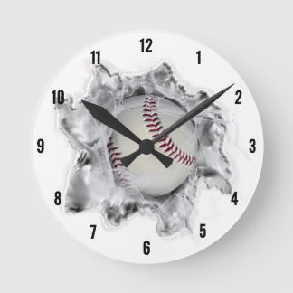 Horloge Ronde Cadran rond pour fan de baseball