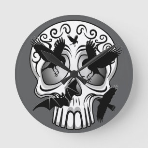 Horloge Ronde Calaveras décoratives Halloween