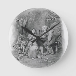Horloge Ronde Caleb Plummer et sa fille aveugle, de 'Charle