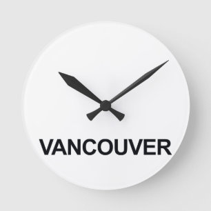 HORLOGE RONDE CALENDRIER DE CALENDRIER MONDIAL DE VANCOUVER