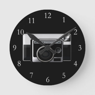 Horloge Ronde Caméra de cinéma rétro