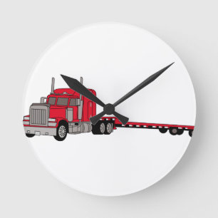 Horloge Ronde Camion à plat