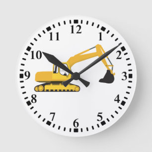 Horloge Ronde Camion de construction de l'excavateur
