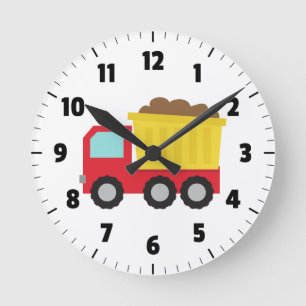 Horloge Ronde Camion de vidange, Véhicule de construction, Salle