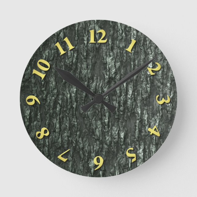 Horloge Ronde Camion écorce verte (Recto)