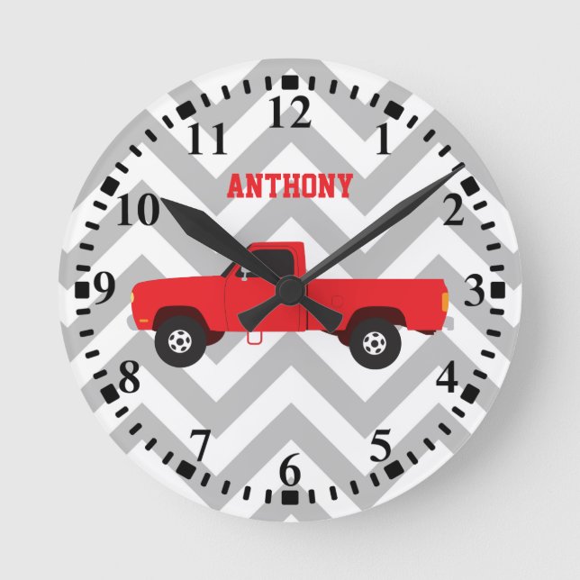 Horloge Ronde Camions de transport de camionnettes personnalisés (Recto)