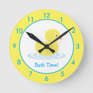 Horloge Ronde Canard en caoutchouc personnalisé Salle de bain su