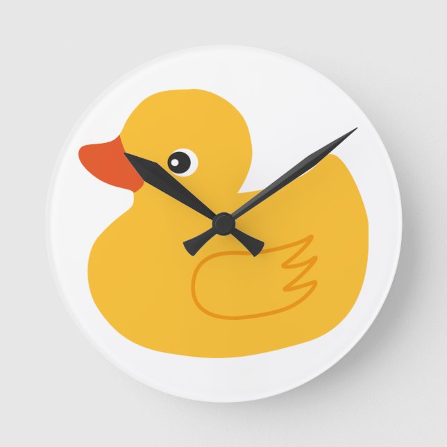 Horloge Ronde Canard jaune (Recto)