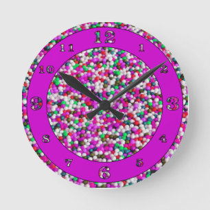 Horloge Ronde Candy Balls