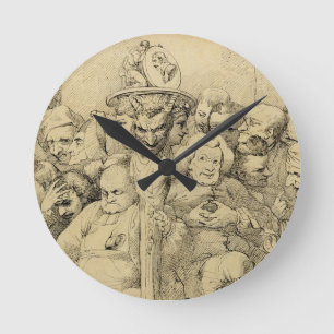 Horloge Ronde Caractères littéraires assemblés autour du