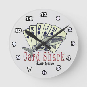 Horloge Ronde Card Shark poker