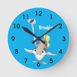 Horloge Ronde Caricature de Tir à l'arc