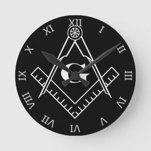 Horloge Ronde Carré et boussole avec entrée G (blanc)