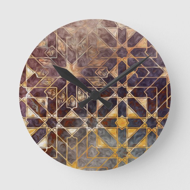 Horloge Ronde Carreaux mystiques I (Recto)