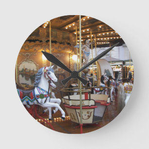 Horloge Ronde Carrousel Vintage