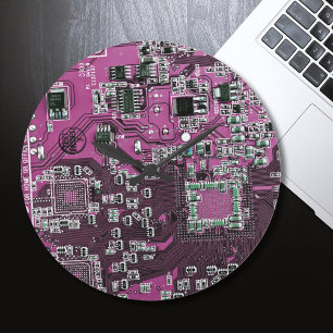 Horloge Ronde Carte circuit imprimé circuit imprimé circuit viol