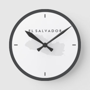 Horloge Ronde Carte d'El Salvador
