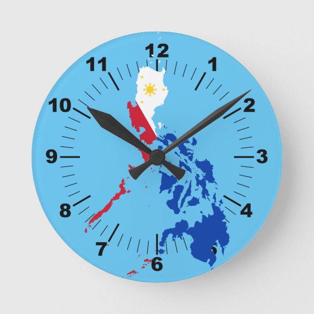 Horloge Ronde Carte des Philippines (Recto)