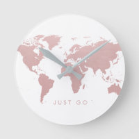 Carte du monde rose Globe