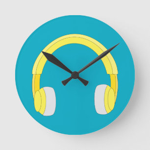 Horloge Ronde Casque audio