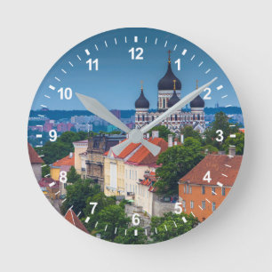 Horloge Ronde Cathédrale et Cityscape  Estonie