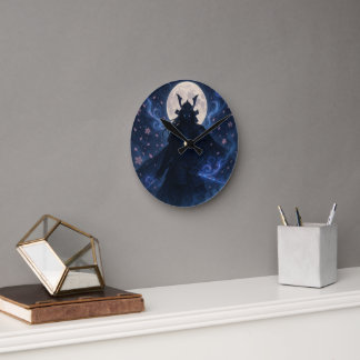 Horloge Ronde Céleste Samurai Cloak Imaginaire foncé Anime Warri