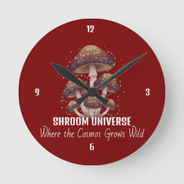 Horloge Ronde Celestial Mushroom Constellation Universe