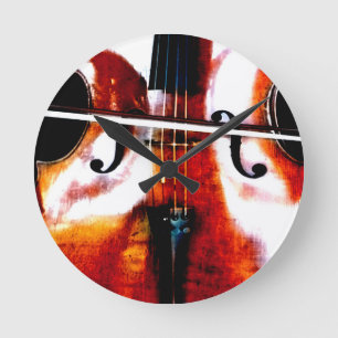 Horloge Ronde Cello Music is Life Beautity Artistique