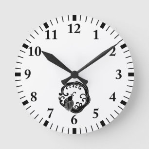 Horloge Ronde Cercle de dragon pluvieux autour de l'horloge