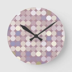 Horloge Ronde Cercles de tissu motif abstrait