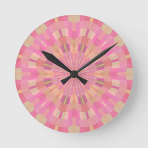 Horloge Ronde Cercles roses