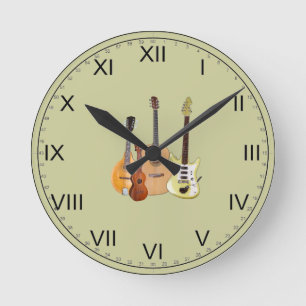 Horloge Ronde Chaînes-instruments de musique