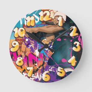 Horloge Ronde Chanteur de Hip Hop Célébrité