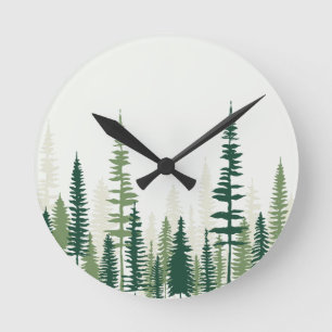 Horloge Ronde Charme à feuillage persistant