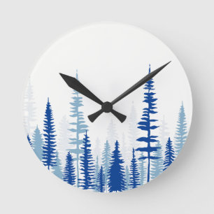 Horloge Ronde Charme toujours bleu