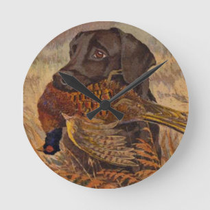 Horloge Ronde Chasse vintage de laboratoire de chocolat