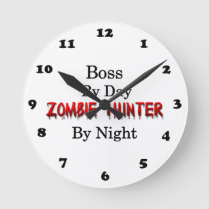 Horloge Ronde Chasseur de patron/zombi