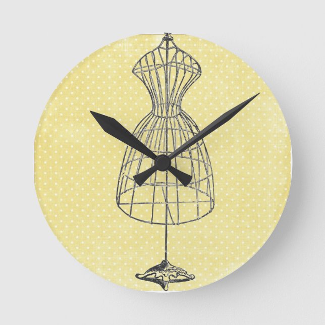 Horloge Ronde Châssis vintage (Recto)