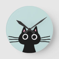Chat à Kitty Noir avec de longs Whiskers