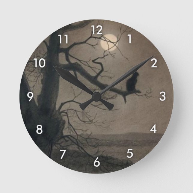 Horloge Ronde Chat au clair de lune, Alexandre Steinlen (Recto)