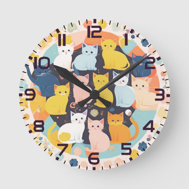 Horloge Ronde Chatons à l'horloge (Recto)