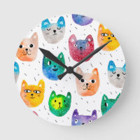 Chats aquarelles et amis